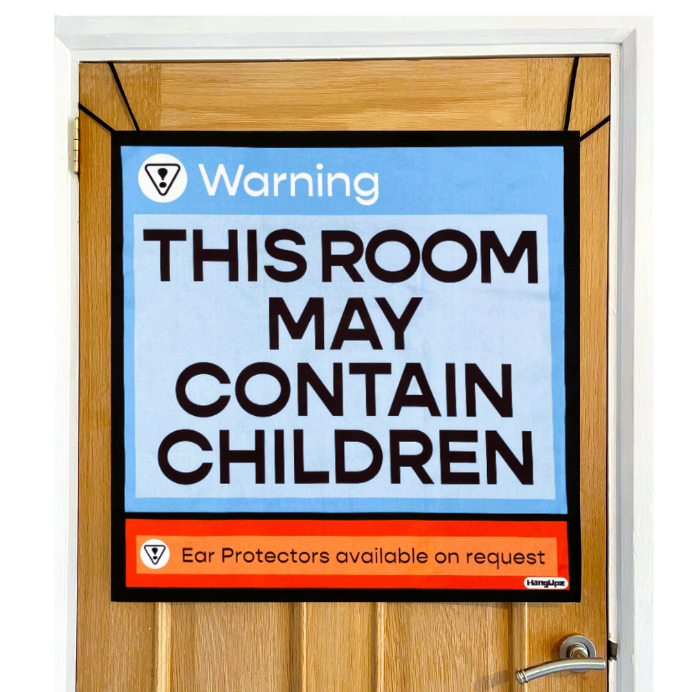 HANGUPZ Fun 'Health Warning Sign' Large Kid's Playroom/Bedroom Door Decoration Original Gift For Boys Girls
