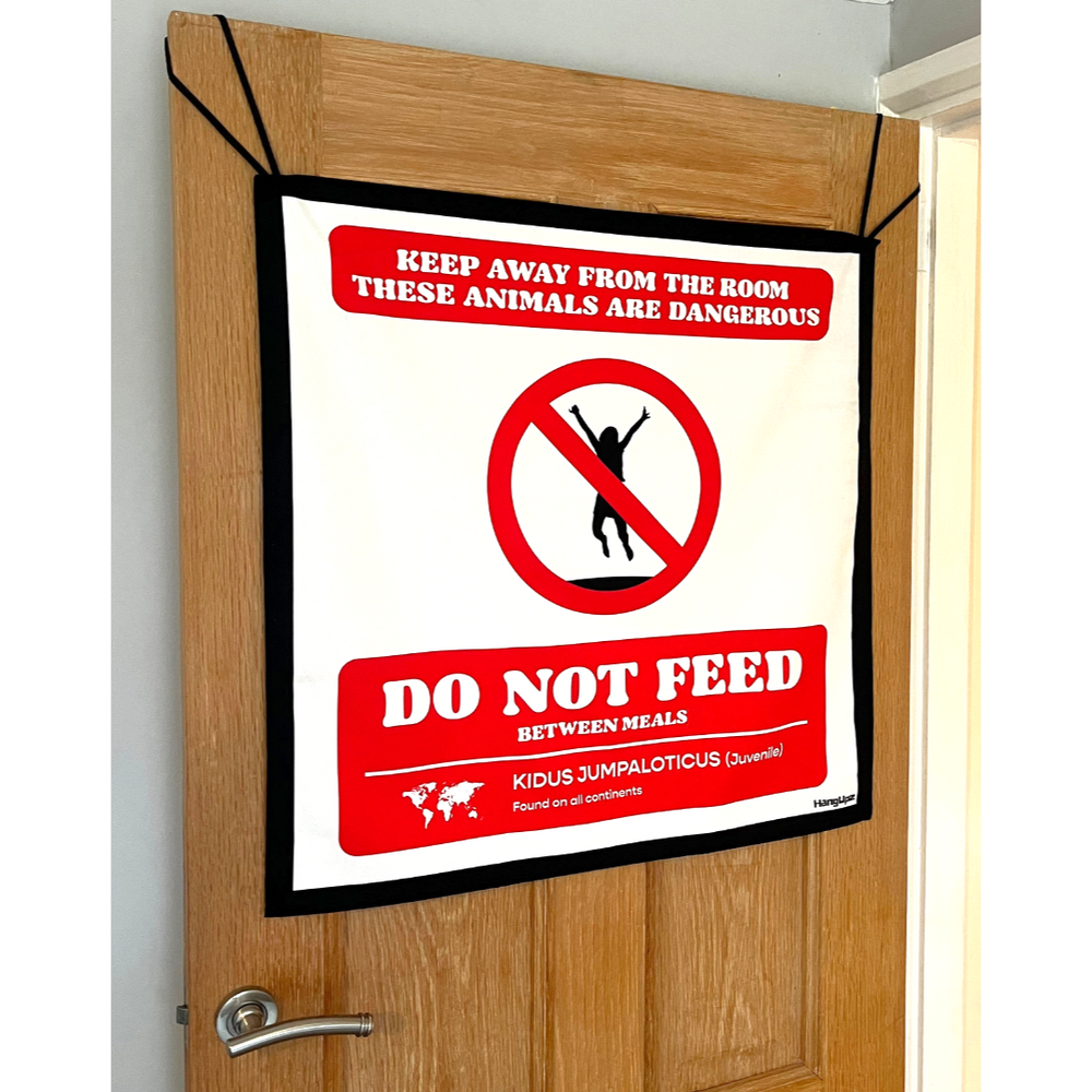 HANGUPZ Fun 'Zoo Feeding Sign' Large Kid's Bedroom Door Decoration Gift For Boys Girls