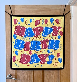 HANGUPZ 'Happy Birthday' Door-Hang Banner Large Original Front Door Bedroom Door Decoration