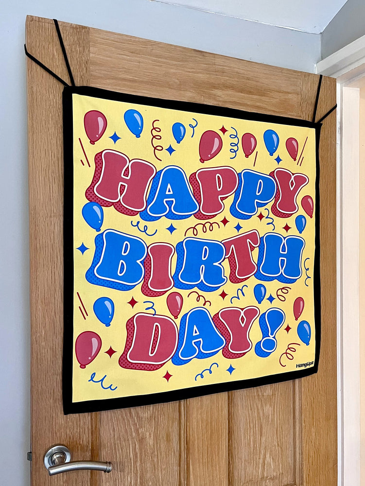 HANGUPZ 'Happy Birthday' Door-Hang Banner Large Original Front Door Bedroom Door Decoration