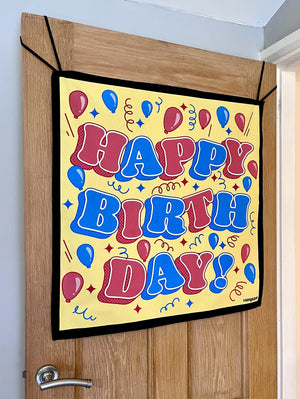 HANGUPZ 'Happy Birthday' Door-Hang Banner Large Original Front Door Bedroom Door Decoration