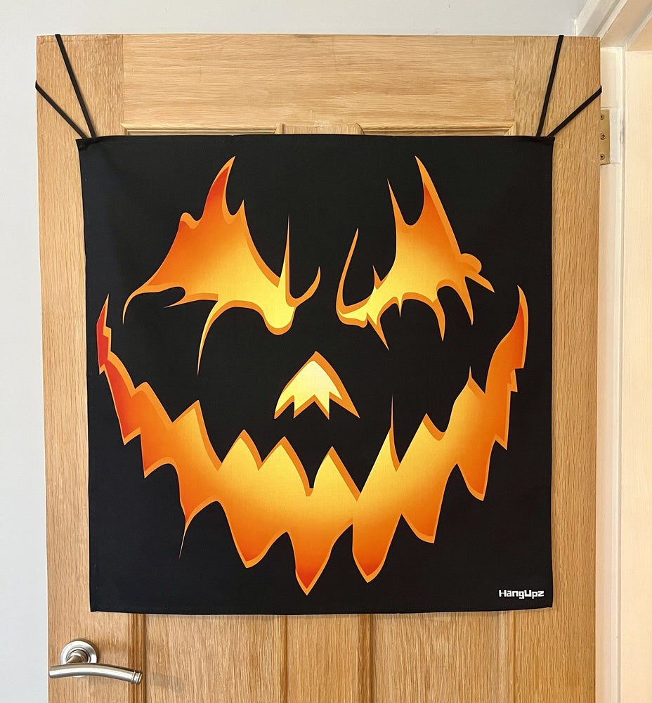 HANGUPZ Scary Jack O Lantern Face Door-Hang Original Large Hanging Halloween Decoration Gift For Boys Girls