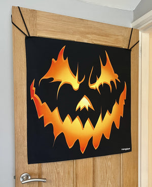 HANGUPZ Scary Jack O Lantern Face Door-Hang Original Large Hanging Halloween Decoration Gift For Boys Girls