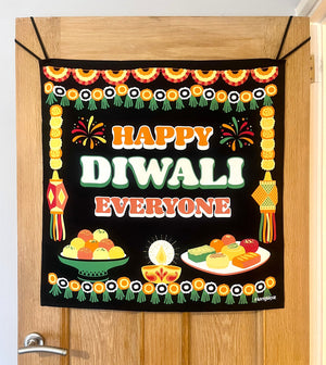 HANGUPZ 'Happy Diwali Everyone' House & Garden Large Door-Hang Decoration Original Diwali Gift