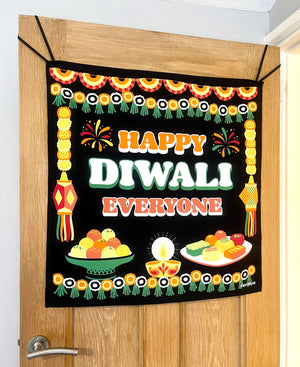 HANGUPZ 'Happy Diwali Everyone' House & Garden Large Door-Hang Decoration Original Diwali Gift