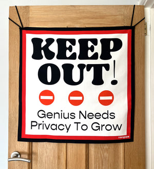 HANGUPZ 'Keep Out!' Large Fun Sign Kid's Bedroom Door Decoration Gift For Boys Girls