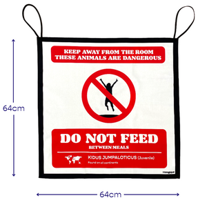 HANGUPZ Fun 'Zoo Feeding Sign' Large Kid's Bedroom Door Decoration Gift For Boys Girls