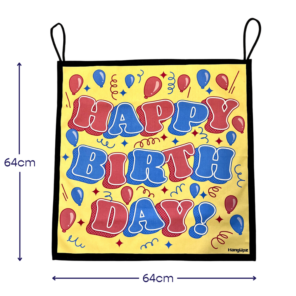 HANGUPZ 'Happy Birthday' Door-Hang Banner Large Original Front Door Bedroom Door Decoration