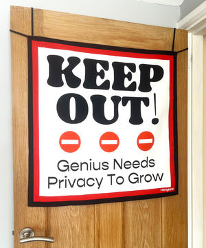 HANGUPZ 'Keep Out!' Large Fun Sign Kid's Bedroom Door Decoration Gift For Boys Girls