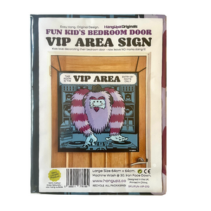HANGUPZ 'VIP Area' Large Fun Sign Kid's Bedroom Door Decoration Original Gift For Boys Girls