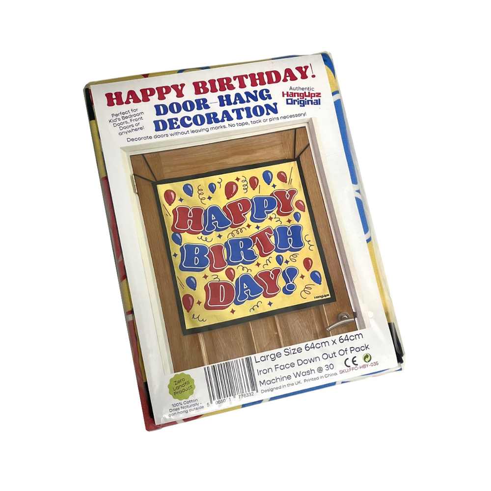 HANGUPZ 'Happy Birthday' Door-Hang Banner Large Original Front Door Bedroom Door Decoration