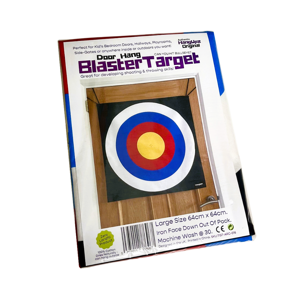 HANGUPZ 'Hit The Bullseye' Large Door-Hang Nerf Style Blaster Target Gift for Boys Girls