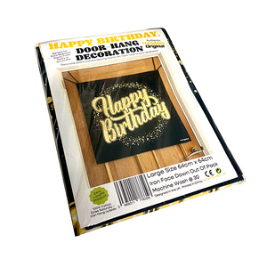 HANGUPZ Sparkly 'Happy Birthday' Door-Hang Banner Large Original Front Door Bedroom Door Decoration