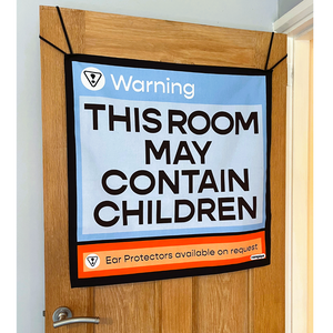 HANGUPZ Fun 'Health Warning Sign' Large Kid's Playroom/Bedroom Door Decoration Original Gift For Boys Girls
