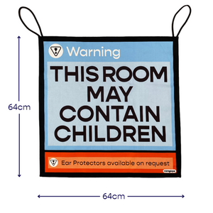 HANGUPZ Fun 'Health Warning Sign' Large Kid's Playroom/Bedroom Door Decoration Original Gift For Boys Girls