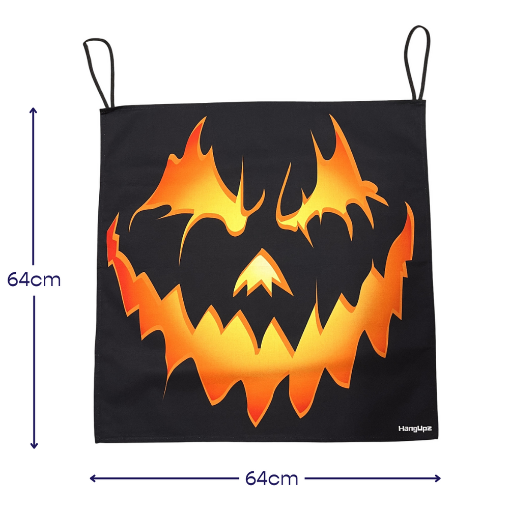 HANGUPZ Scary Jack O Lantern Face Door-Hang Original Large Hanging Halloween Decoration Gift For Boys Girls