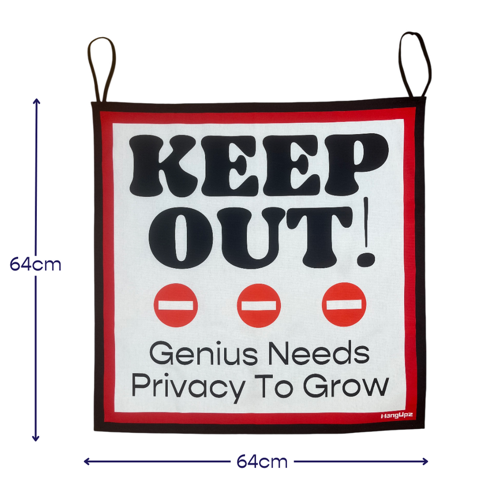 HANGUPZ 'Keep Out!' Large Fun Sign Kid's Bedroom Door Decoration Gift For Boys Girls