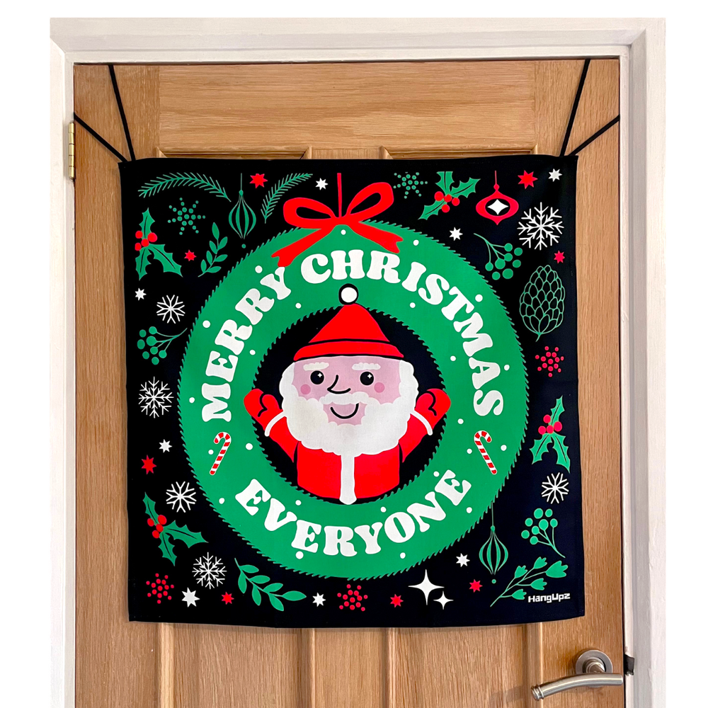 HANGUPZ 'Merry Christmas Everyone' Large Fun Door-Hang Original Hanging Christmas Decoration