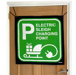 HANGUPZ 'Electric Sleigh Charging Point' Fun Large Door-Hang Original Christmas Decoration