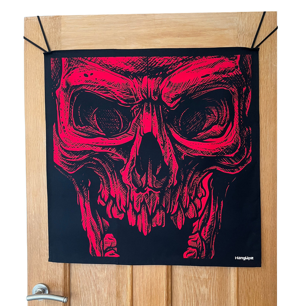 HANGUPZ Scary Zombie Skeleton Face Door-Hang Original Large Hanging Halloween Decoration Gift For Boys Girls