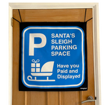HANGUPZ 'Santa Sleigh Pay & Display Parking Space' Fun Large Door-Hang Original Christmas Decoration