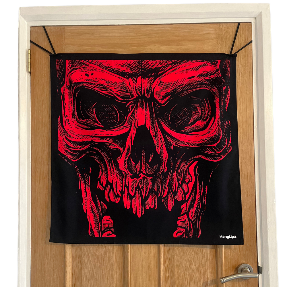 HANGUPZ Scary Zombie Skeleton Face Door-Hang Original Large Hanging Halloween Decoration Gift For Boys Girls